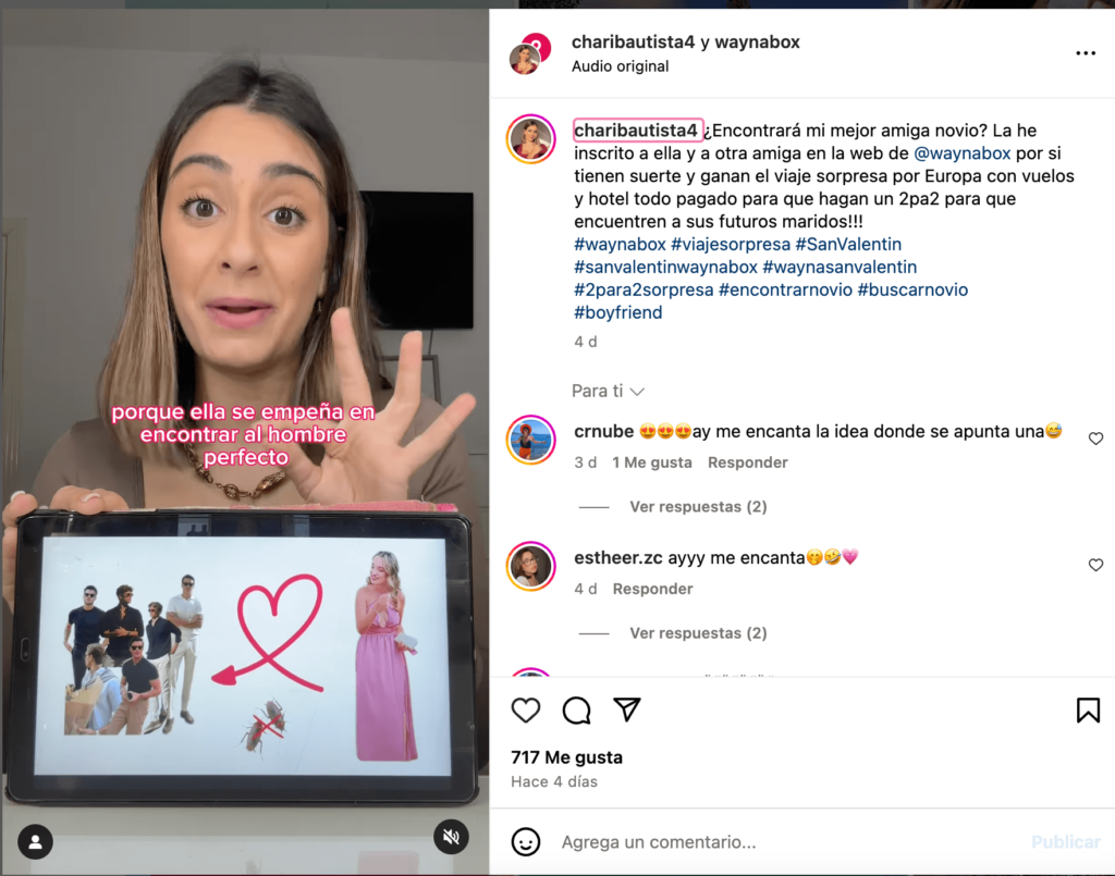 ejemplo de ugc de waynabox