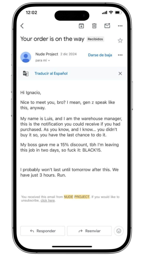 email productos recomendados basados en el comportamiento anterior