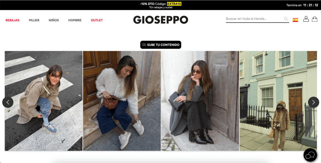 user generated content en la web de gioseppo